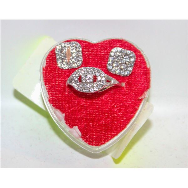 EARRINGS AND RING SET SZ8