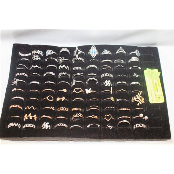 JEWELRY ORGANIZER TRAY W/ 90 RINGS