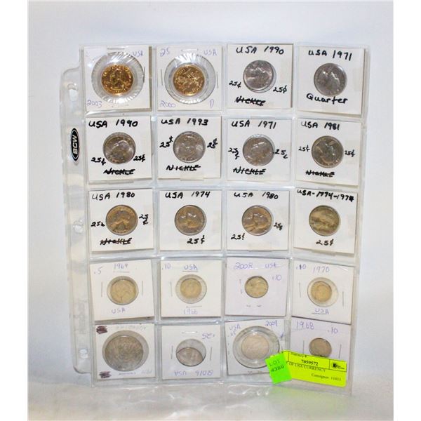 SHEET OF USA CURRENCY