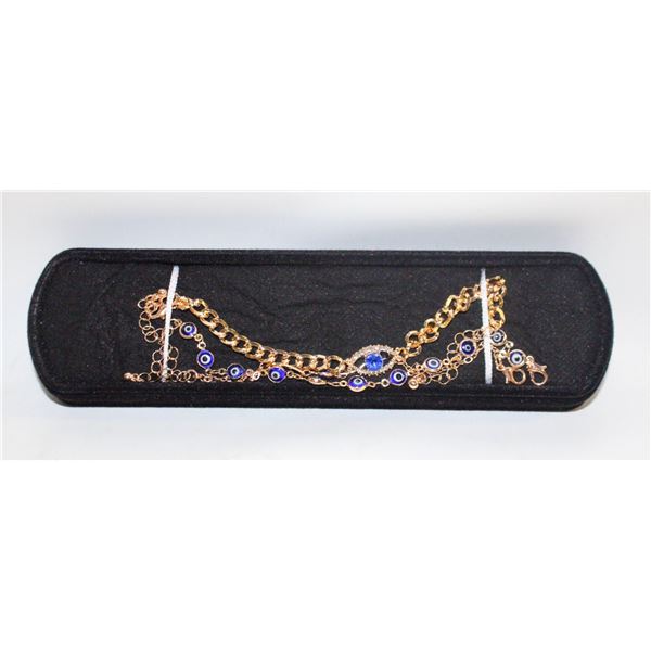 NEW MOON STONES 3 BRACELET AND NECKLACE SET