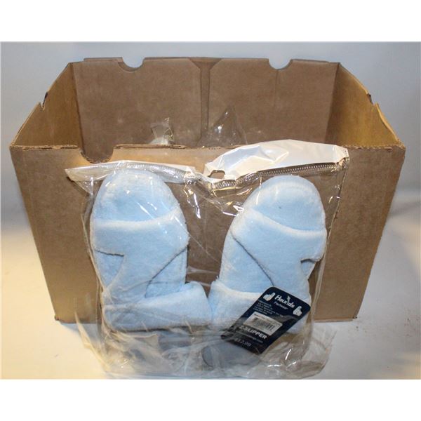 5PRS OF LADIES HOUNDS SLIPPERS BABY BLUE SZ 7/8