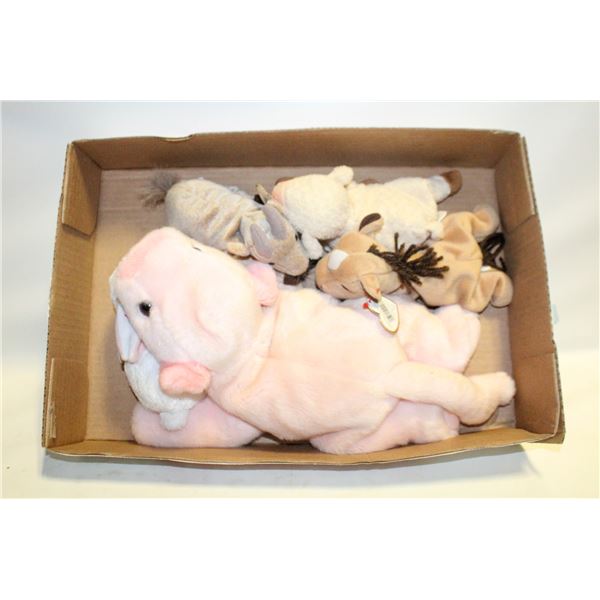 TY BEANIE BABIES FARM ANIMALS - PIG, HORSE,