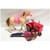 Image 1 : BARBIE DOLL, HORSE & TRACTOR FARM LOT