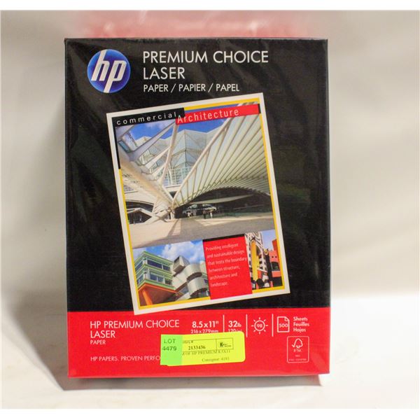 NEW REAM OF HP PREMIUM 8.5X11 32LB