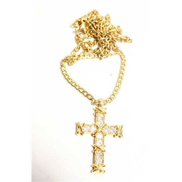 CROSS NECKLACE 24" LOBSTER CLAW CLASP