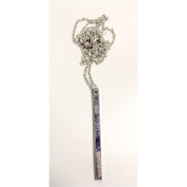 3D BAR NECKLACE ADJUSTABLE LENGTH LOBSTER CLASP