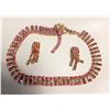 Image 1 : ART DECO NECKLACE & EAR RINGS FUSCHIA PINK