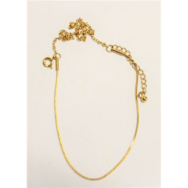 LAYERED CHAIN ANKLET 7.5"