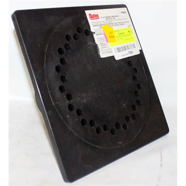 3” OR 4” ABS BELL TRAY DRAIN WITH 9”X 9” TOP