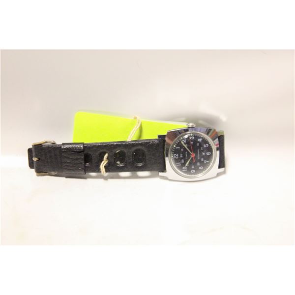 VINTAGE TIMEX WATERPROOF WRIST WATCH BLACK