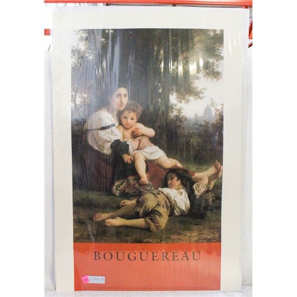 WILLIAM BOUGUEREAU- "REST"- 21 1/2" X 36"