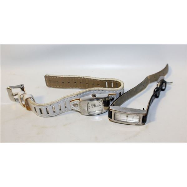 2 LADIES ALDO WATCHES LEATHER STRAP