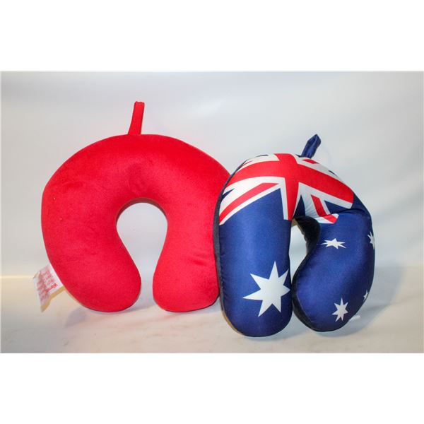 PAIR OF AIRPLANE TRAVEL PILLOWS