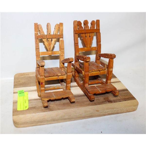 HANDMADE DOLL ROCKING CHAIRS WITH