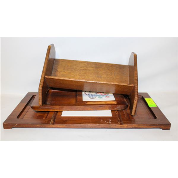 2 DIFFERENT WOOD + TILE CHEESE BOARDS