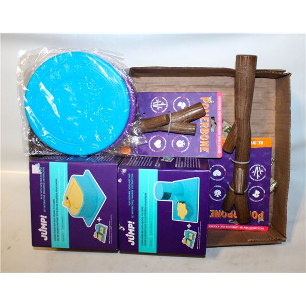 FLAT OF NEW ASSORTED DOG PUZZLES CHEWS