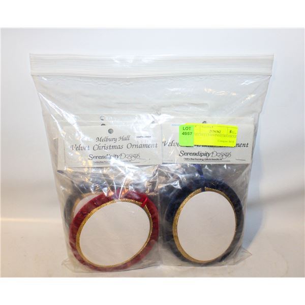 11 VELVET CHRISTMAS ORNAMENTS