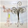 Image 1 : TWO METAL IRON JEWELRY DISPLAY STANDS