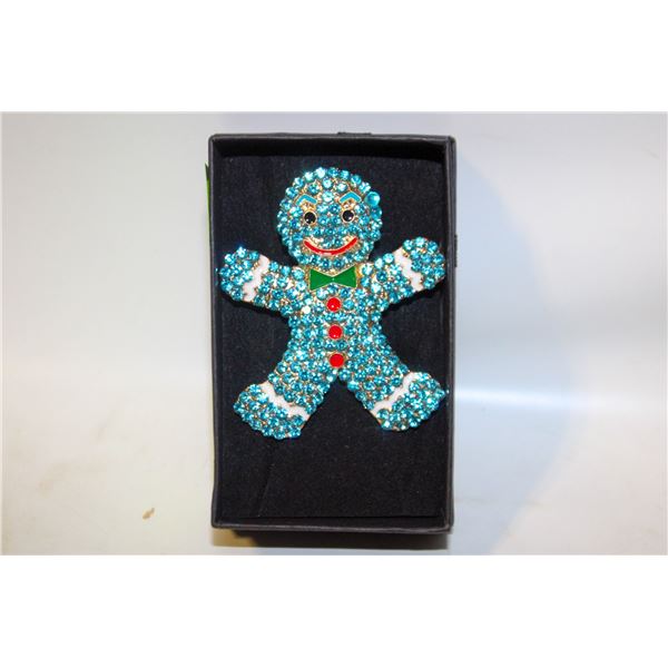 NEW CHRISTMAS GINGERBREAD MAN BROOCH