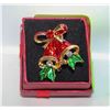 Image 1 : NEW CHRISTMAS BELL BROOCH RHINESTONE