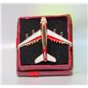 Image 1 : NEW ENAMEL AIRPLANE BROOCH RED AND WHITE