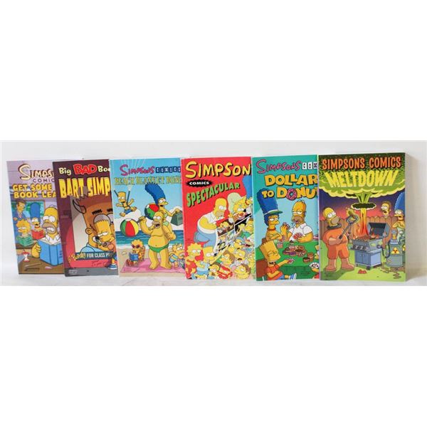 THE SIMPSONS SOFT COVER COMIC BOOK LOT