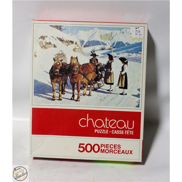 NEW CHATEAU *WINTER IN THE ALPS* 500PC PUZZLE