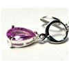 Image 2 : 28)  PEAR SHAPED PINK/PURPLE SWAROVSKI
