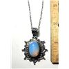 Image 1 : 17)  BEZEL SET NATURAL OPALINE PENDANT