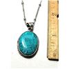 Image 1 : 14)  NATURAL BEZEL SET OVAL TURQUOISE