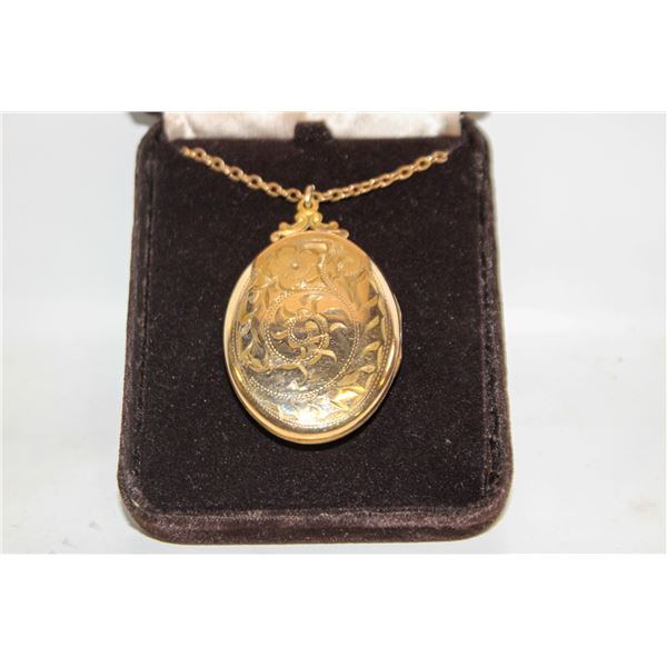 VTG 1950'S GOLD-FILLED LARGE OVAL LOCKET