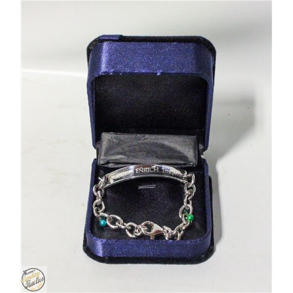 925 STER SILV ENGRAVED I.D. BRACELET-22.14 GRAMS