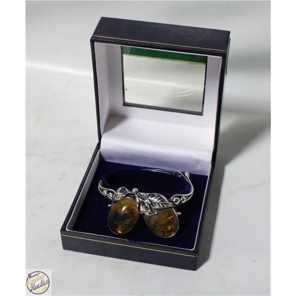 VTG 925 SILVER BRACELET-LEAF DESIGN-28.90 GRAMS