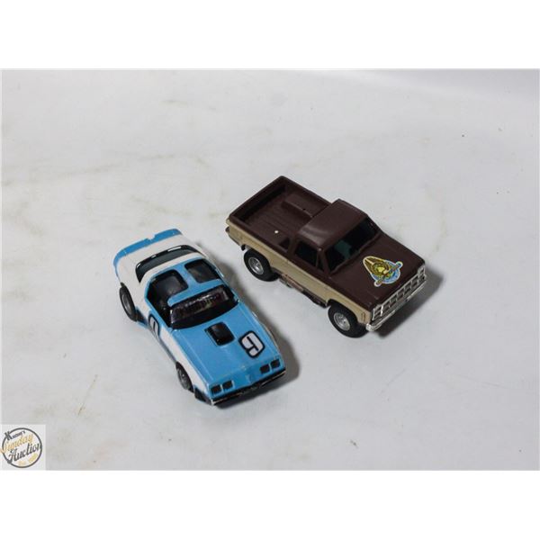 AFX SLOT CAR FALL GUY TRUCK+TRANSAM AS IS