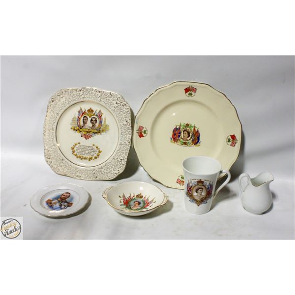6PC ROYAL COMMEMORATIVE BONE CHINA. KING