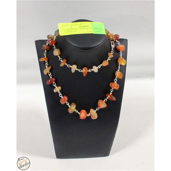 CARNELIAN STONE & AGATE STONE NECKLACE