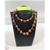 Image 1 : CARNELIAN STONE & AGATE STONE NECKLACE