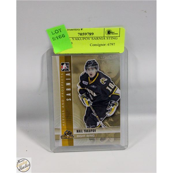 2012 NAIL YAKUPOV SARNIA STING CHL CARD