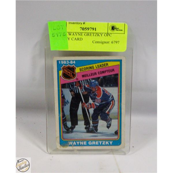 1983-84 WAYNE GRETZKY OPC HOCKEY CARD