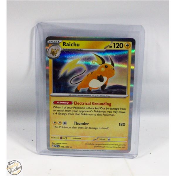 RAICHU HOLO STAGE 1 CARD 019/091