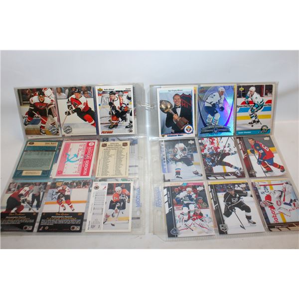 7 SHEETS (42) ASST'D NHL COLLECTOR CARDS