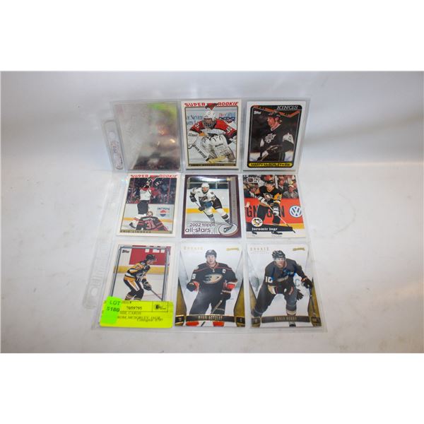 SHEET OF NHL CARDS SODERSTROM, MCSORLEY, JAGR,