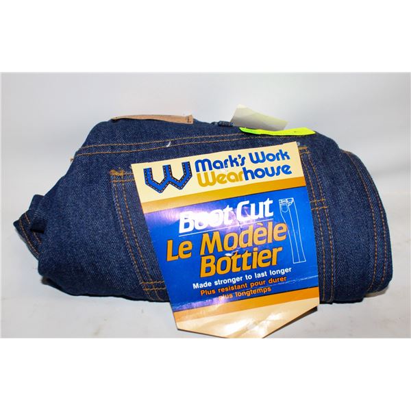 1980S NEW BELL BOTTOM JEANS 33/32 MARKS WW