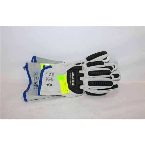 2XL & XL INSULATED LEATHER GLOVES-ESTATE
