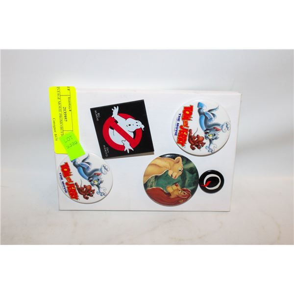 VINTAGE MOVIE PROMO BUTTONS