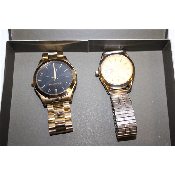 2 MENS WATCHES. MICHAEL KORS & SEIKO DATE JUST
