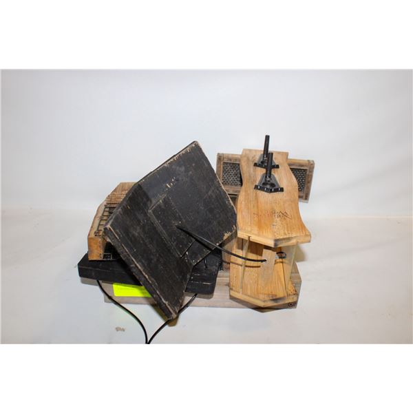 3 WOODEN BIRD FEEDERS