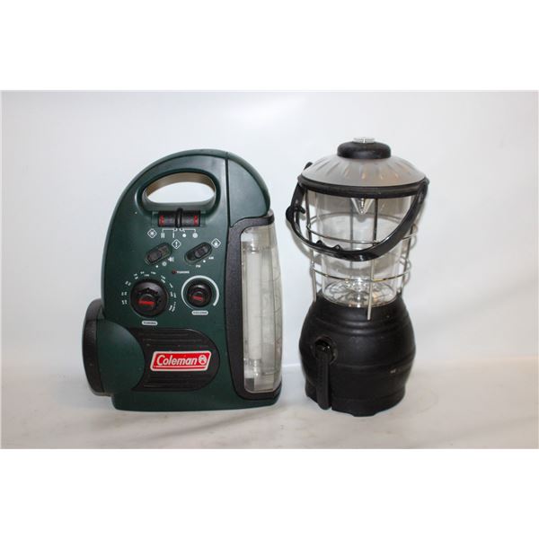 COLEMAN LIGHT RADIO & LED LANTERN