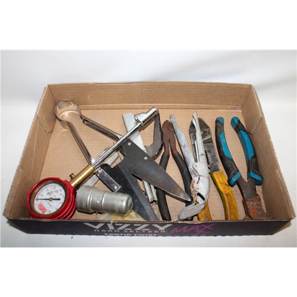 AIR GAUGE, SHEARS, NIPS, WIRE STRIPPER , SIDE CUTT