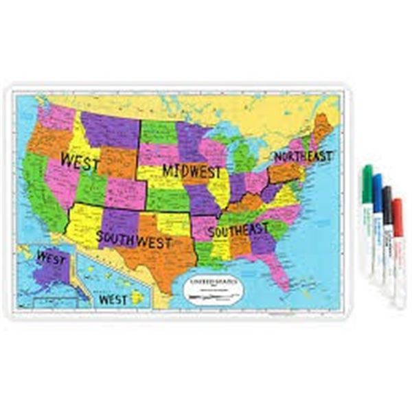 NEW UNITED STATES OF AMERICA SSR-1 MARKER MAP